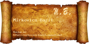 Mirkovics Bazil névjegykártya